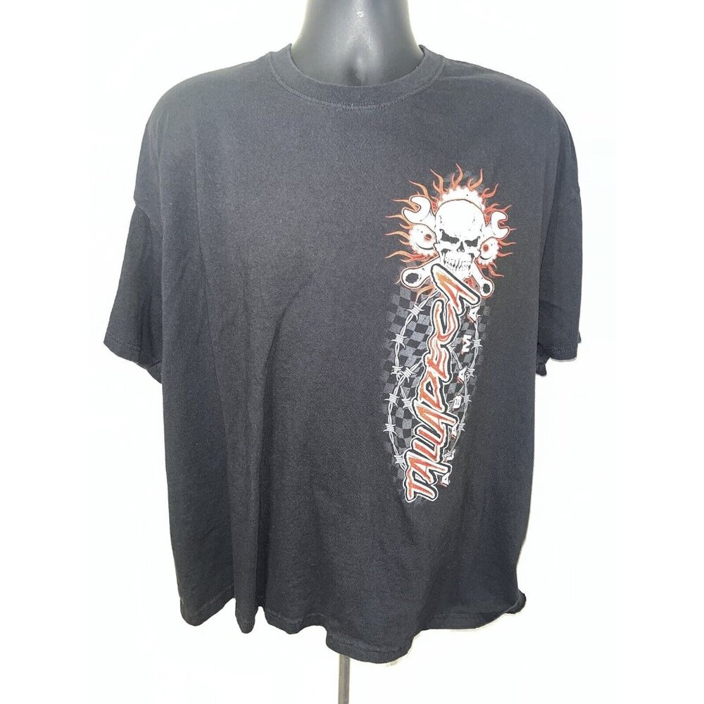 Talladega Alabama Speed Gear Racing T-Shirt Men  2XL ￼ skull, double sided